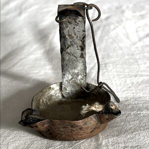 LAST CALL PRIMITIVE Handmade COPPER LANTERN Double Wick Hammered Hangs Colonial